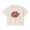 Party Naked Women's Boxy Tee — Retro Lip Graphic Tee