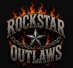 Rockstar Outlaws Long Sleeve Tee — Vintage Flame Star Rock Shirt